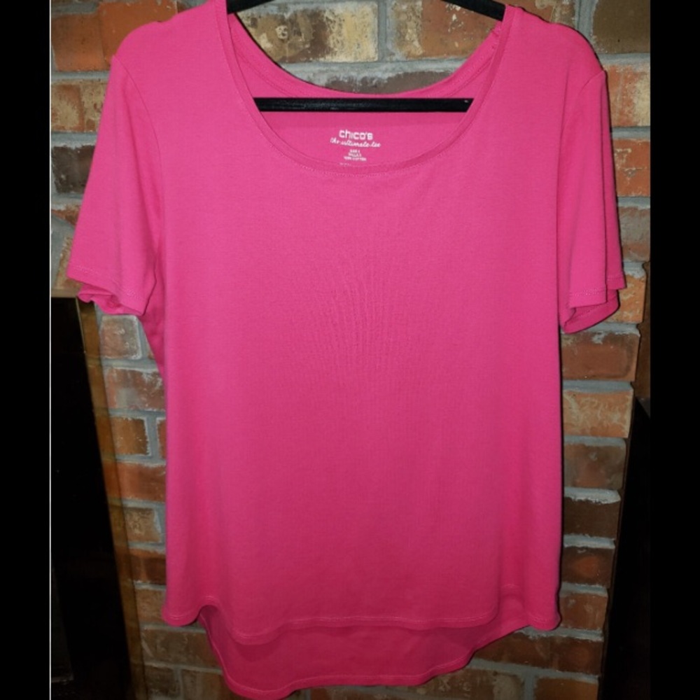 EUC Chicos XL women’s pink short sleeve top